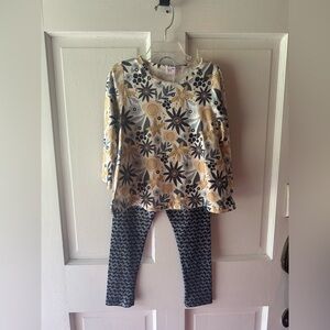 Gray and Yellow Pants Set